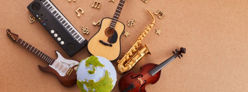 Instrumento musical em volta do planeta